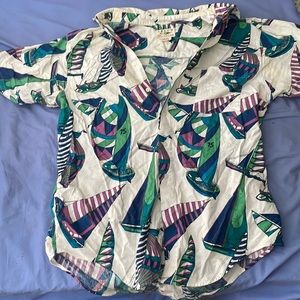 VINTAGE Sailboat button up!